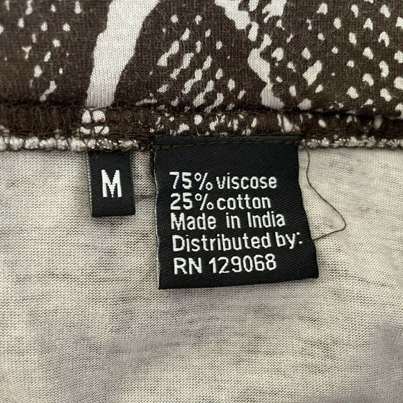 Desigual Brown Python Snake Print Floral Embroidered Beaded Sequins Skirt - Picture 6 of 6